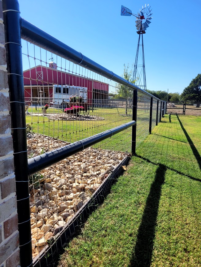 Top-rail fencing with non-climb wire